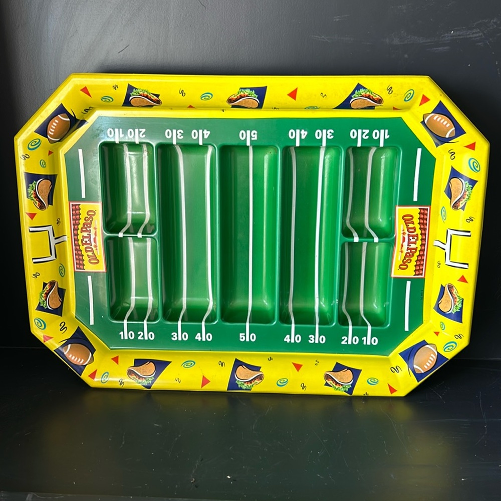 Old El Paso plastic football tacos nachos plate platter serving tray